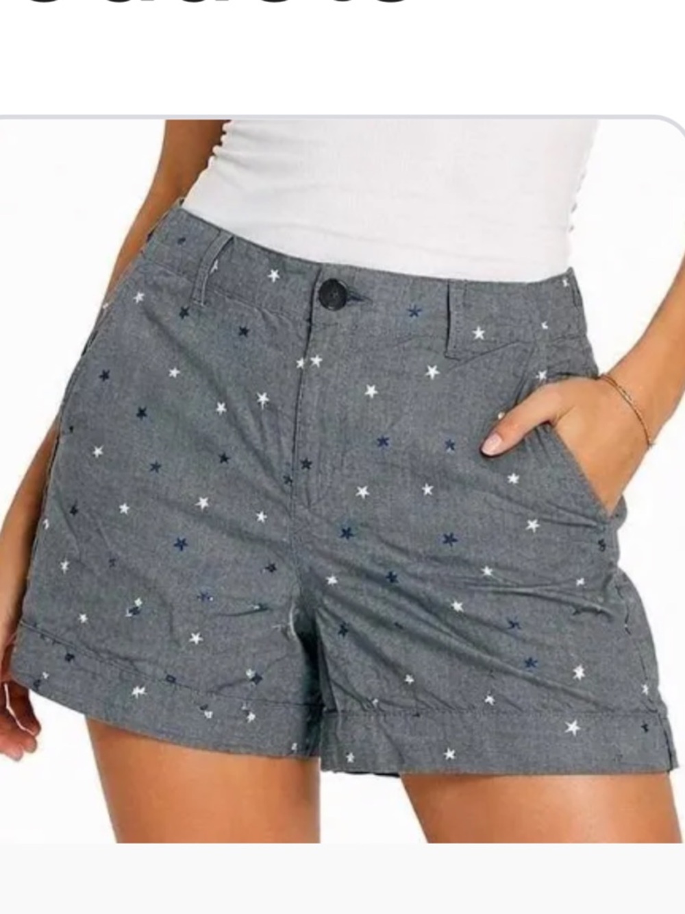 LOFT The Washed Twill Star Shorts